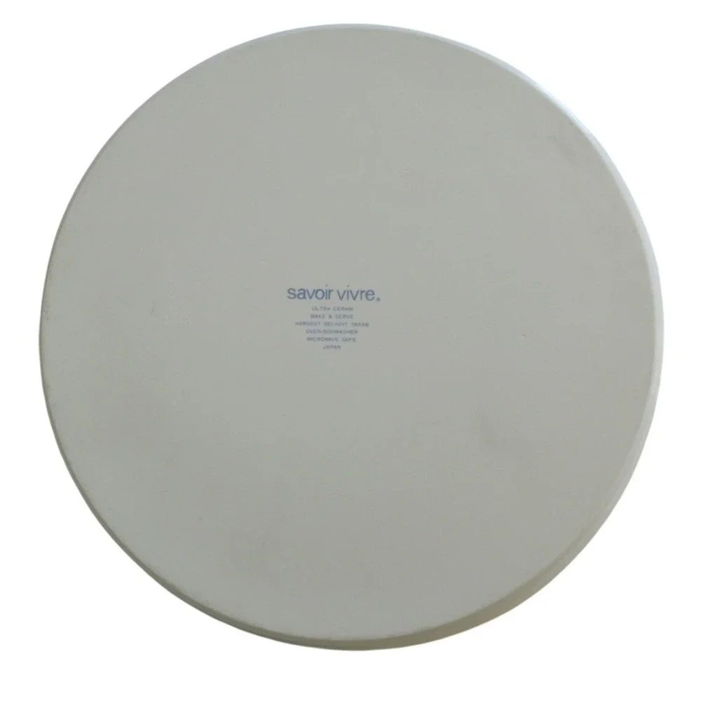 Savoir Vivre‎ Ultra Ceramic Bake & Serve Pie Plate Dish Harvest Delight YA048